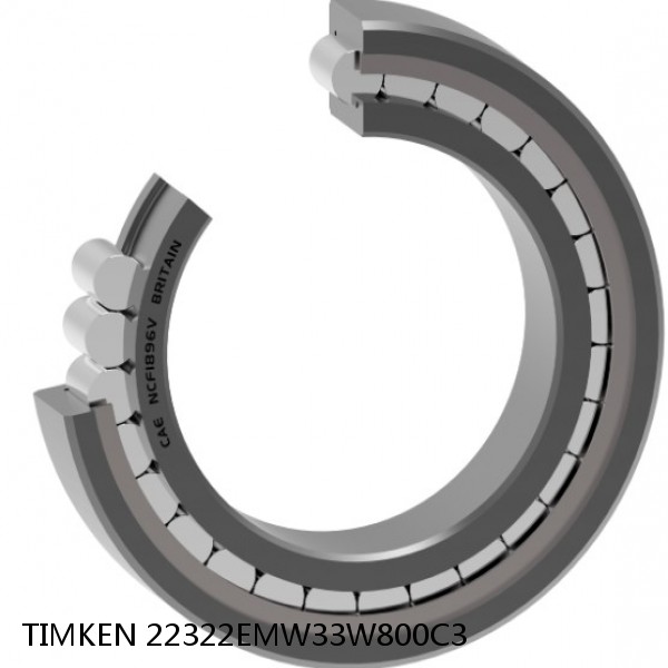 22322EMW33W800C3 TIMKEN Full Complement Cylindrical Roller Radial Bearings